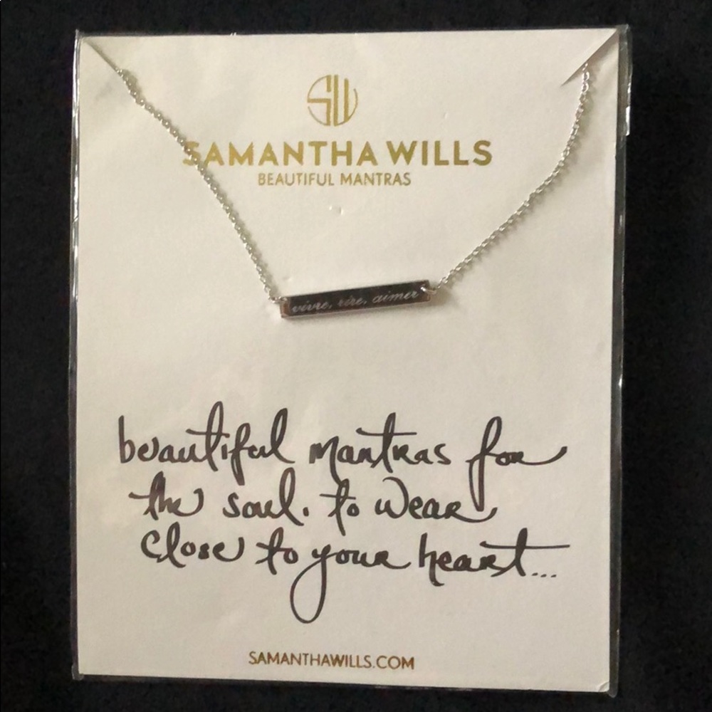 Samantha Wills silver mantra necklace